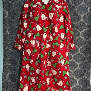 Dreamcrest EUC women's small long sleeve snap front christmas flannel